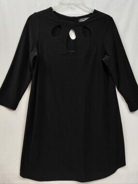 Sympli Tunic Top Size 10 Black Cutouts